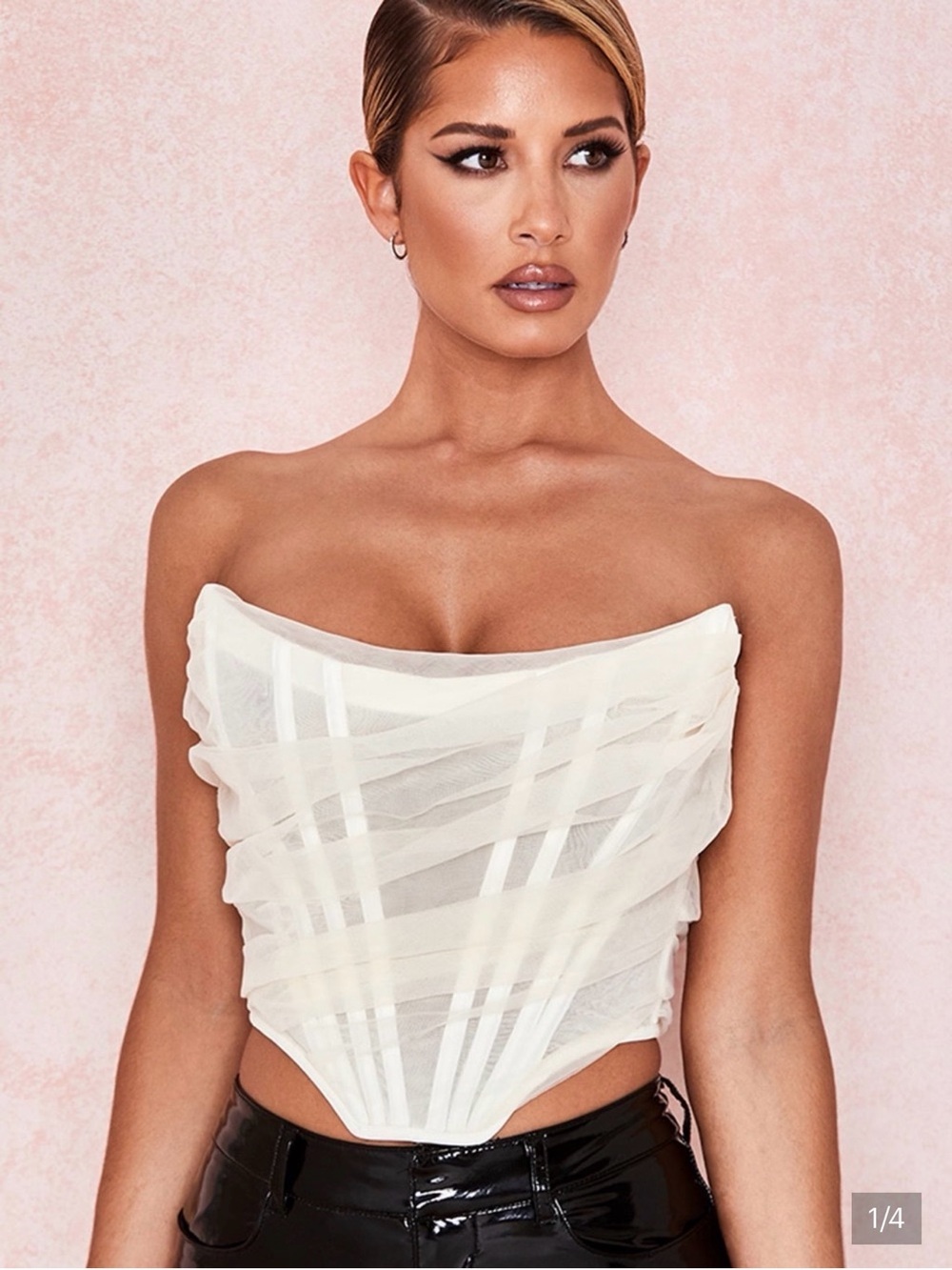 House of CB Melinda Strapless Tulle Corset Top